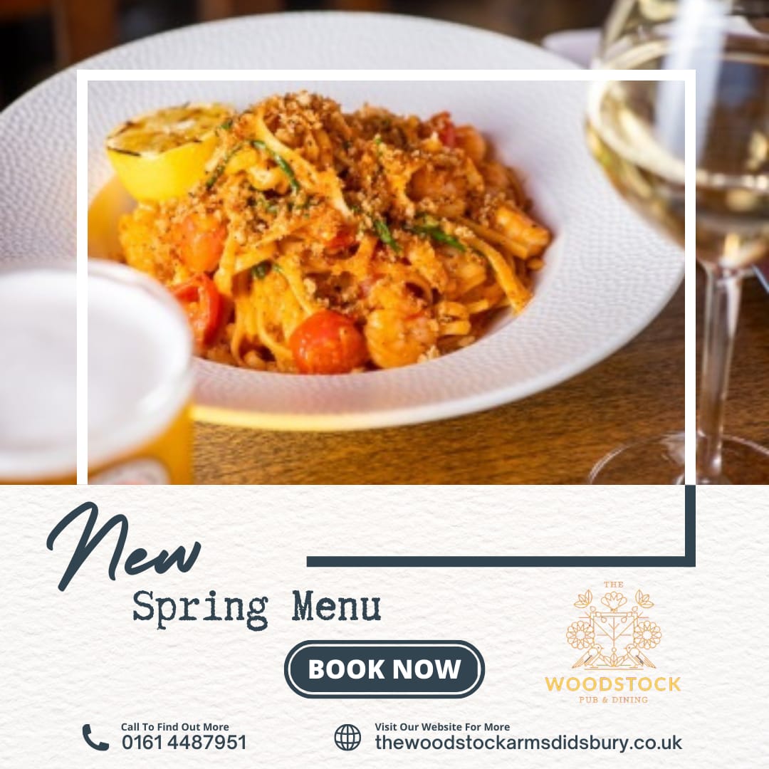 New Spring Menu Join us from today at 12pm to sample our new spring menu dishes. Today's favourite classic dish: Seafood Linguine, king prawns, calamari and spicy ‘nduja in a shellfish velouté, pangrattato crumb  shorturl.at/qBCGQ #spring #menu #food #pub #manchester