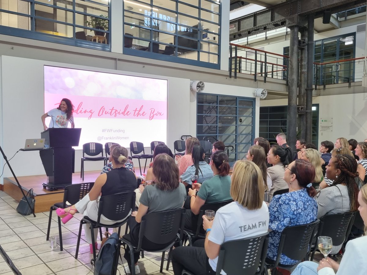 FranklinWomen's tweet photo. Full house tonight! Funding outside the box - in person in Sydney @CicadaInnov, and everywhere live online. #FWFunding 
#WomenInSTEM https://t.co/WyVZrBTHqo