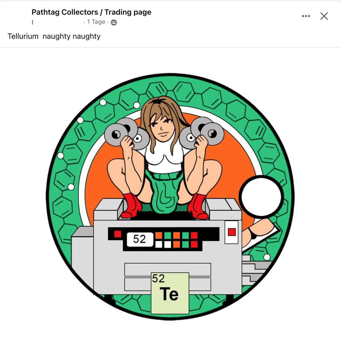 palkoni's tweet photo. Neben #GeoCoins gibt es ja auch #Pathtags. Manchmal kommt dabei was raus, was bei mir sehr viele Fragen aufwirft... 🤔
Es geht wohl um eine PT Serie mit chem. Elementen, warum Tellur allerdings so wichtig für Xerox/Kopieren ist, 🤷♂️
Und sind das CDs in ihren Händen?
#geocaching https://t.co/Y5TmX7M9Rw