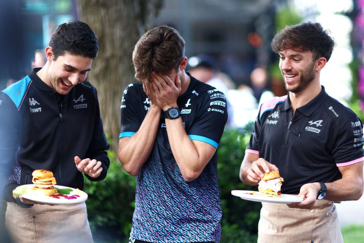 F1's tweet photo. We can't wait to find what this Aussie BBQ was all about with the @AlpineF1Team lads 😆

We're not quite sure if @jackdoohan33 looks impressed, or disappointed 😂

#AusGP #F1 @PierreGASLY @OconEsteban https://t.co/XpFUbkD4zI