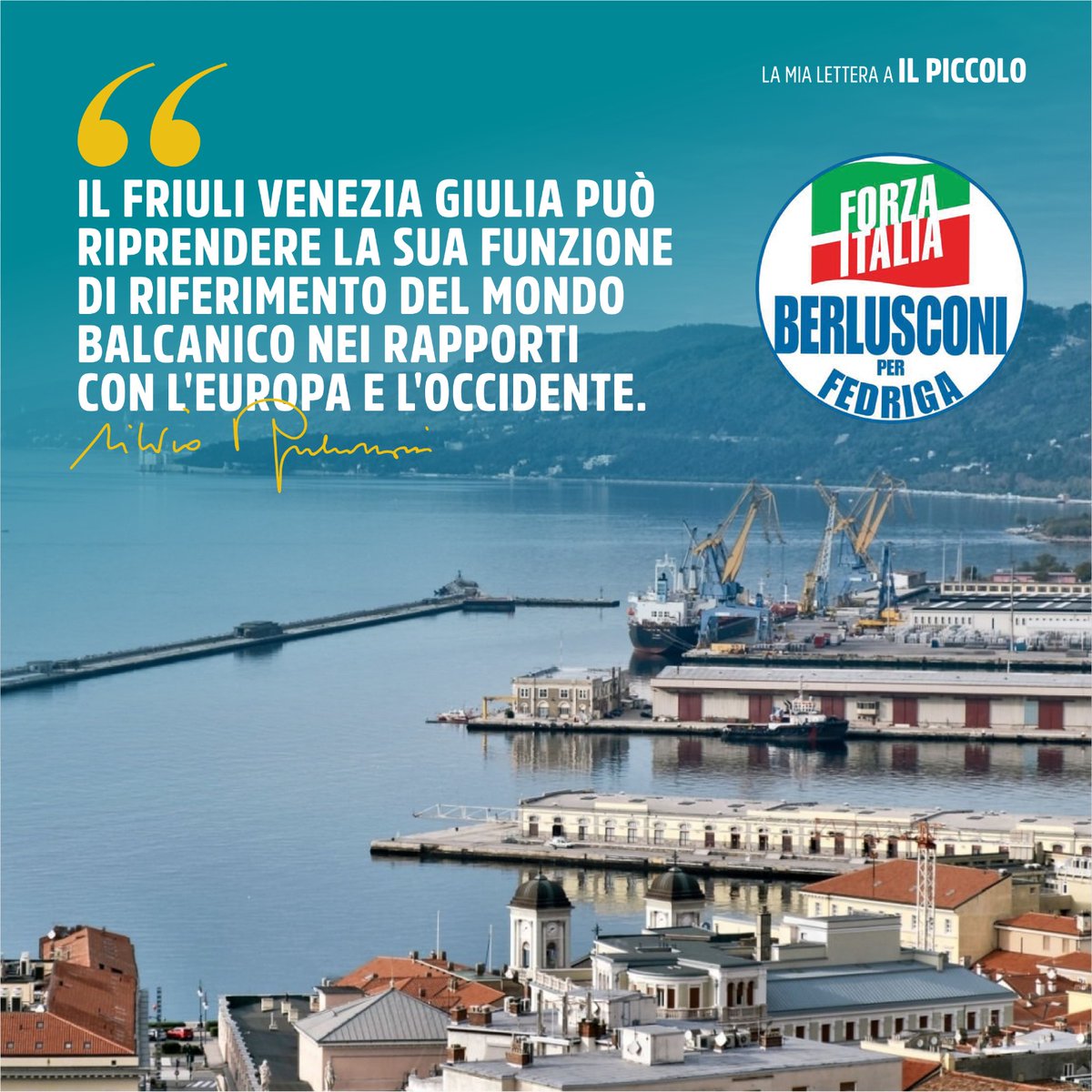 Silvio Berlusconi (@berlusconi) on Twitter photo Il governo di centro-destra sta lavorando in questa direzione: il Ministro degli Esteri Tajani ha posto i Balcani al centro delle prioritĂ della politica estera italiana.
Dalla mia lettera a <a href="/il_piccolo/">Il Piccolo</a>. Il governo di centro-destra sta lavorando in questa direzione: il Ministro degli Esteri Tajani ha posto i Balcani al centro delle prioritĂ della politica estera italiana.
Dalla mia lettera a <a href="/il_piccolo/">Il Piccolo</a>.