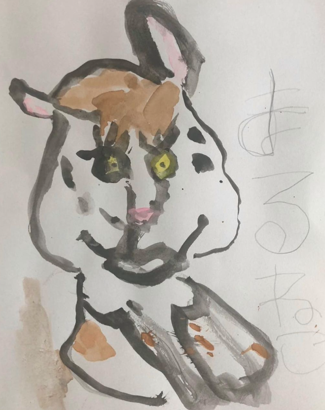 minamiguchi_ph's tweet photo. 私の姪も今年から小学生です🎒
画像の絵はその姪の作品なのですが
、なかなか芸術的だと思いませんか😊😊
持ち前の明るさと好奇心をもって、
楽しい小学校生活を送ってほしいと願う
伯母でした。
#在宅医療 #proofit #LINE友だち募集中 #くすりと健康相談薬局 #健やかな身体 #明るい未来 #まるねこ https://t.co/r3Otpedeel