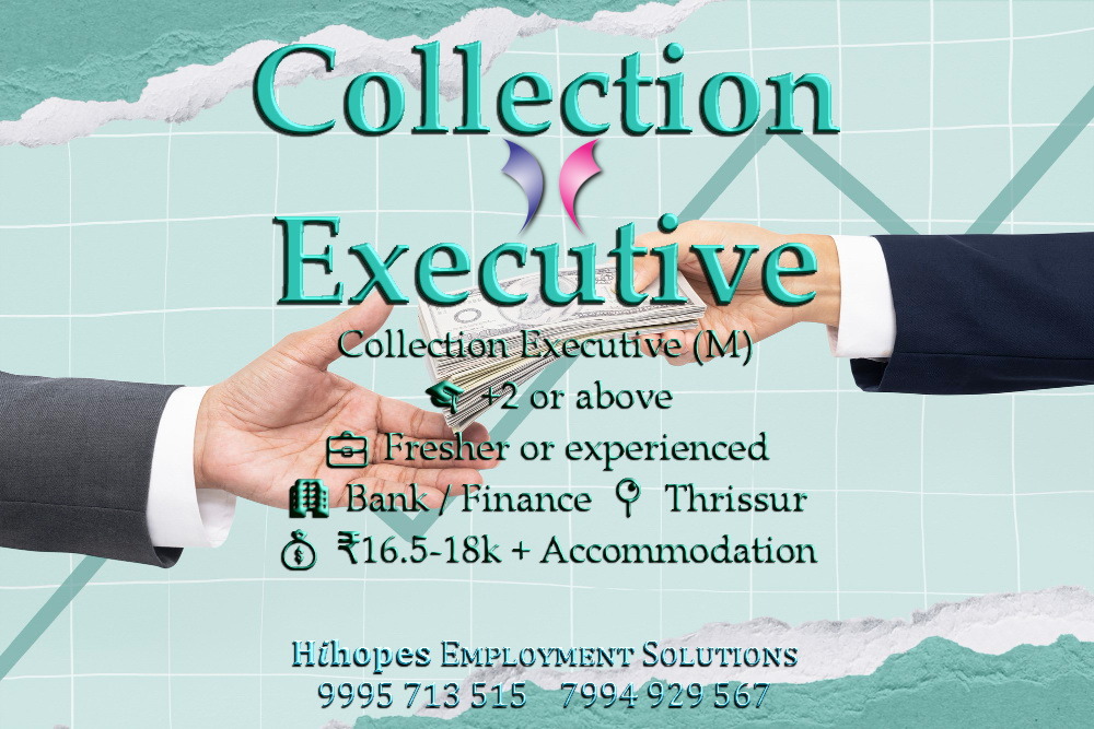 Hihopesin's tweet photo. Collection Executive (M) #0727
🎓 +2 or above
💼 Fresher or experienced
🏢 Bank / Finance 
📍 Thrissur
💰 ₹16.5-18k + Accommodation

Apply 👉 https://t.co/bt5AfwUA7t

9895333269 9995713515 7994929567

𝐇𝒊𝐡𝐨𝐩𝐞𝐬
#hihopes #cochinjobs #hiring #job #collectionexecutive https://t.co/DzBj5D6ze4