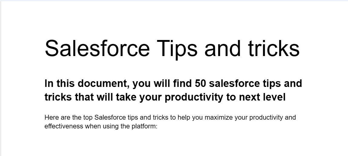 SaasguruHQ's tweet photo. SALESFORCE 50 TIPS AND TRICKS

We spent 10+ hours creating the 'SALESFORCE 50 TIPS AND TRICKS"

We are giving it for $0

Just RETWEET and COMMENT 'TIPS' and we will DM it to you

(Must be following) https://t.co/h2xqleubuG