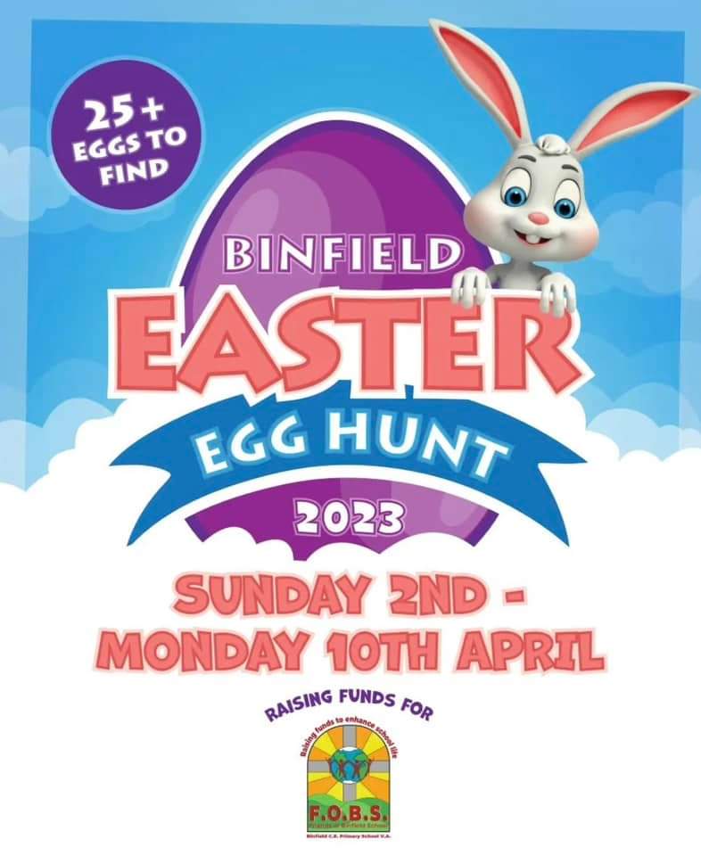 We are proud to be involved with the Binfield Easter Egg Hunt this year! It is running from Sunday 2nd April - Monday 10th April to raise funds for Friends of Binfield School. Come and find us! 🐣🥚
#easterholidays 
#binfield #woky