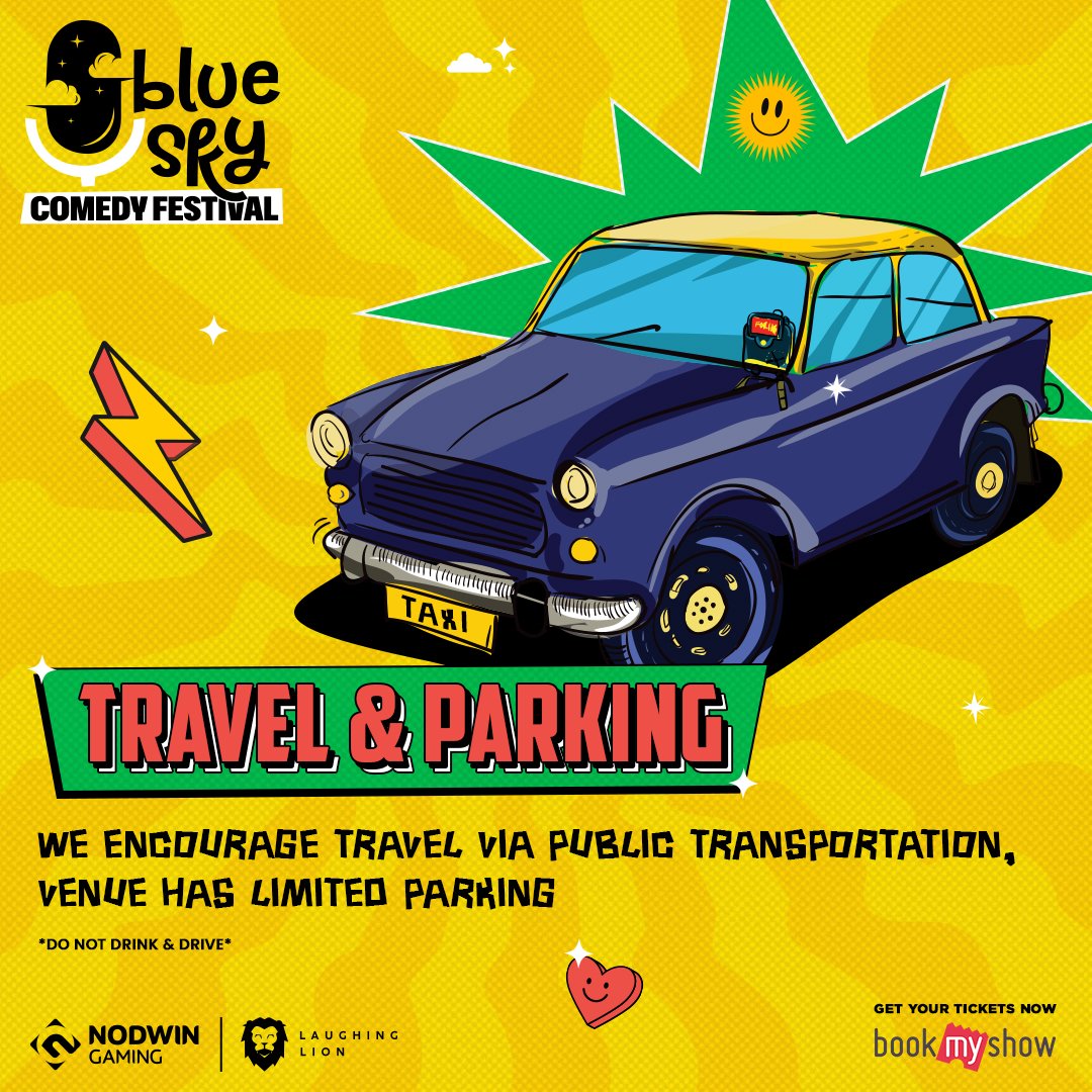 BlueSkyComedy's tweet photo. Here's everything to keep in mind to make it the best weekend for you and everyone around you!

Get your tickets now! Link in Bio.

#BlueSkyComedyFestival #Delhi #Pune  #LoveComedy #TopComedians #FestivalVibes #LaughWithFriends  #comedy #festival #IndiaComedy #LOL #standup https://t.co/gwv2ui0LFx
