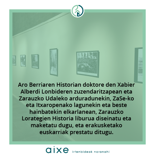 aixegune's tweet photo. Aro Berriaren Historian doktore den Xabier Alberdi Lonbideren zuzendaritzapean eta Zarauzko Udaleko arduradunekin, ZaSe-ko eta Itxaropenako lagunekin eta beste hainbatekin elkarlanean, Zarauzko Lorategien Historia liburua diseinatu eta erakusketako euskarriak prestatu ditugu. https://t.co/5q4H5x9Xx1
