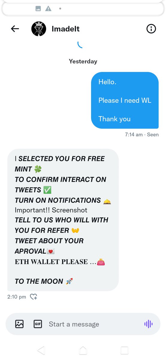 IdPraize's tweet image. I got selected by @ImadeItNFT . So excited!!!