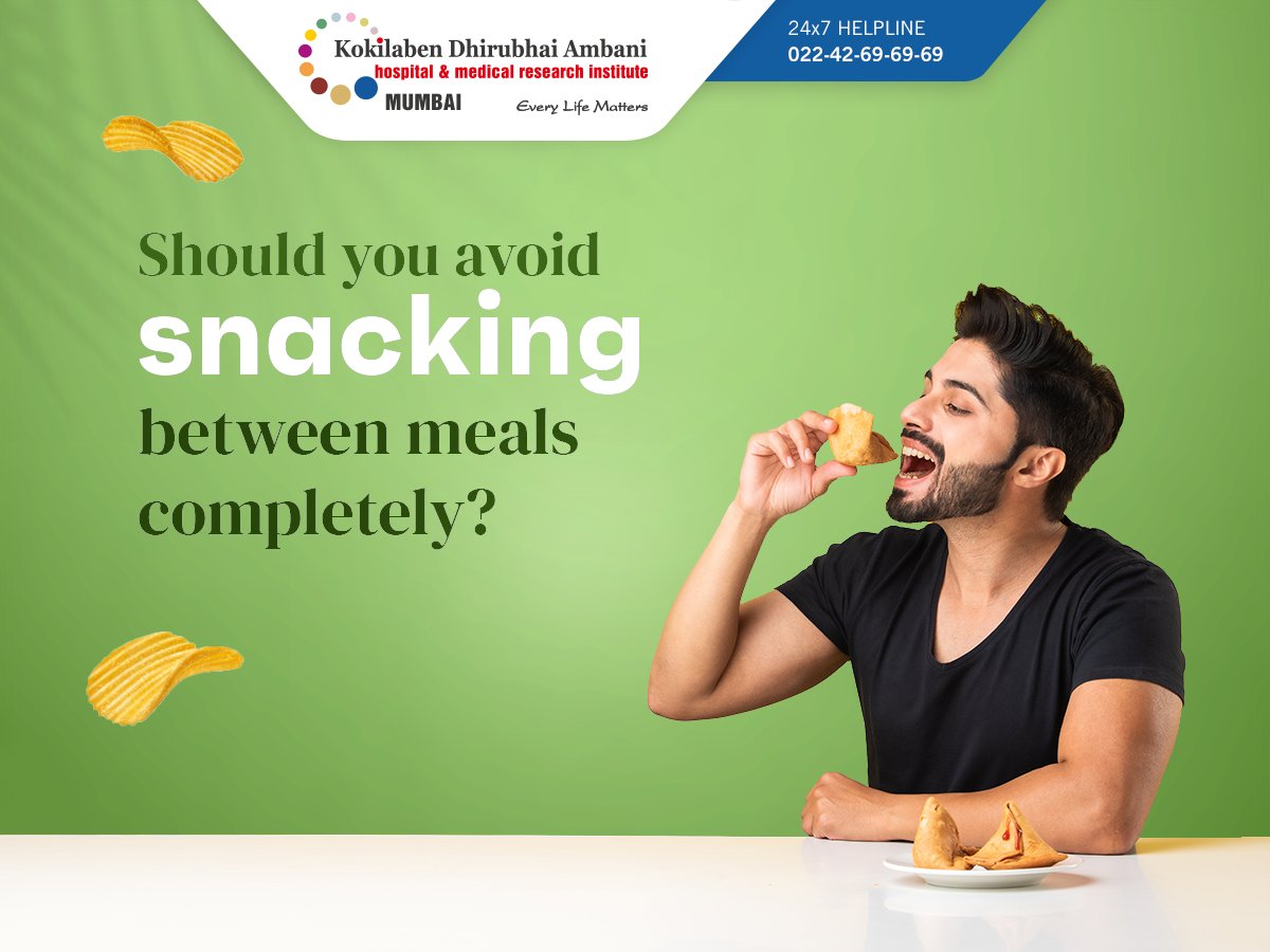 KDAHMumbai's tweet photo. No. Cutting all snacks will not help you with your weight loss goals. #Snacking is required to keep your energy levels up between meals. Choose healthy #nutritiousoptions such as roasted and #bakedfoods or fruits and salads instead of #junkfoods to fuel your body. https://t.co/RPmLJIjb2t