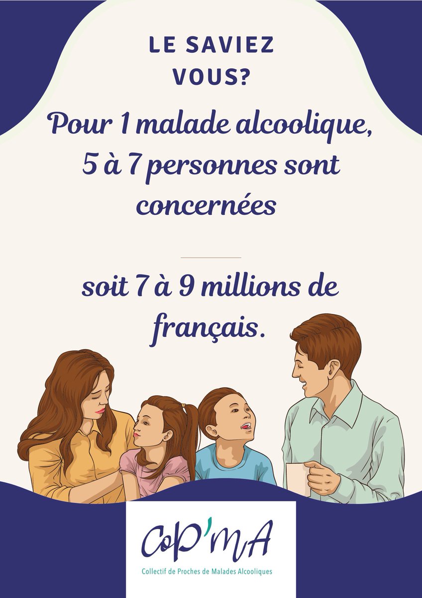 CoPMA5's tweet photo. L’alcoolisme touche indirectement entre 7 et 9 millions de personnes en France. Pour nous soutenir https://t.co/TDQSeZPVun
#addiction #alcoolisme #collectifprochesmaladesalcooliques #procheaidant #prochesaidants #alcoolique #alcool #prévention #RisquesAlcool #famille #copma https://t.co/cP8zMiES6f