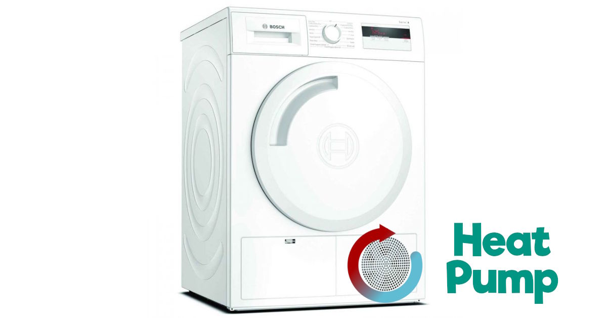 Heat pump tumble dryers recycle waste heat from the exhaust air to pre-heat the incoming air, which makes them much more efficient.

chapmansretail.co.uk/catalogsearch/…

It's a simple sounding technology that makes you wonder why it hasn't always been this way.