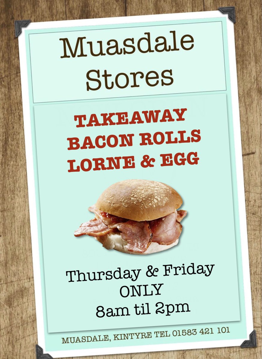 Hot rolls… Thursday Friday 👏🏼👏🏼👏🏼
#breakfastrolls #muasdale #kintyre #campbeltown #tarbert #argyll #gigha #machrihanish