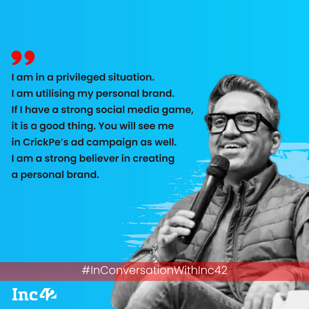 Inc42's tweet photo. To read Ashneer's full interaction, click here: https://t.co/XquyiOuYao
⁠
#BharatPe #AshneerGrover #SharkTankIndia #CrickPe #India #Inc42 #startup #startupnews #news #ThirdUnicorn #valuations #FantasyGaming https://t.co/LHrXEUPUc2