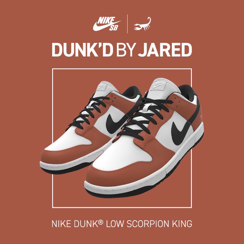 JaredLJacobs's tweet photo. About a month ago I asked the Top Creative on the African continent to design me a pair of Dunks By You. @RaPhy1995 agreed and absolutely SPAZZED. Dubbed the Low Scorpion King. They came out looking fye 🔥 massive shoutout to the boy! 1 of 1 Boyz https://t.co/4vbiBaH8va