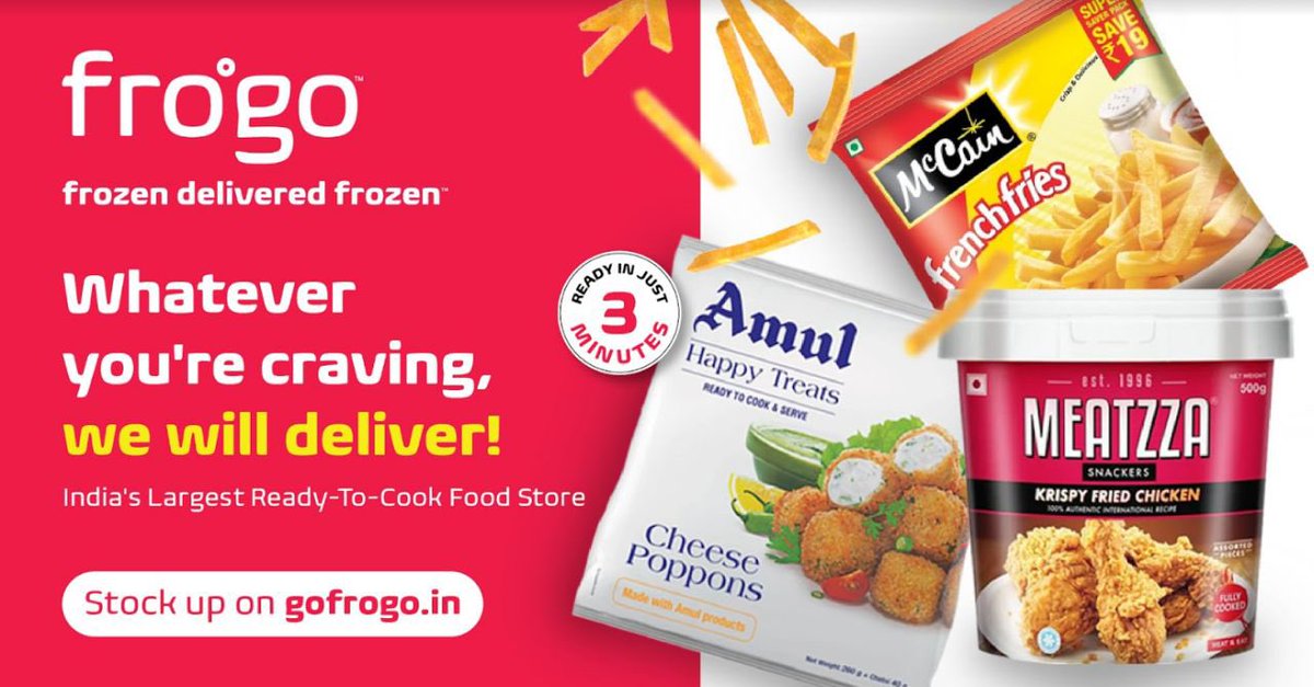 Stock up drive live on FroGo
.
.
.
#snacks #icecream #foodie #readytocook #meals #frozen #food #chef #gurgaon #delhi