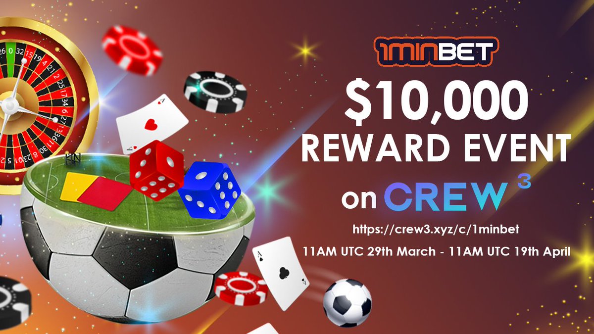 palmerr_crypto's tweet image. 🎉 EXCITED FOR CREW3 EVENT 🎉

📌Complete #Crew3 tasks 👉 crew3.xyz/c/1minbet/ques…

🏆 40 winners
💸 Prize: 500,000 $1MB
#ArbitrumToken #Giveaway #Airdrop #1MB  #1minbet $1MB #ARB #ArbitrumAirdrop #Giveawayscrypto