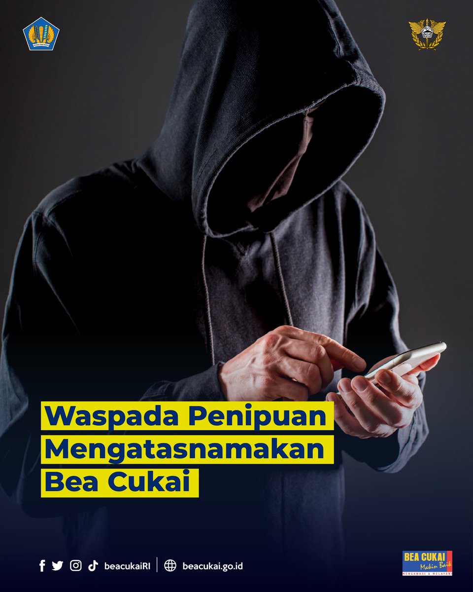 beacukaiRI's tweet photo. SahabatBC, seiring berjalannya waktu, laporan penipuan mengatasnamakan Bea Cukai masih sering MinCe temui.

Modusnya ada berbagai macam mulai dari online shop bodong, kenalan dengan orang yang mengaku sebagai orang luar negeri, dan juga lelang palsu. https://t.co/ehiEXaee98