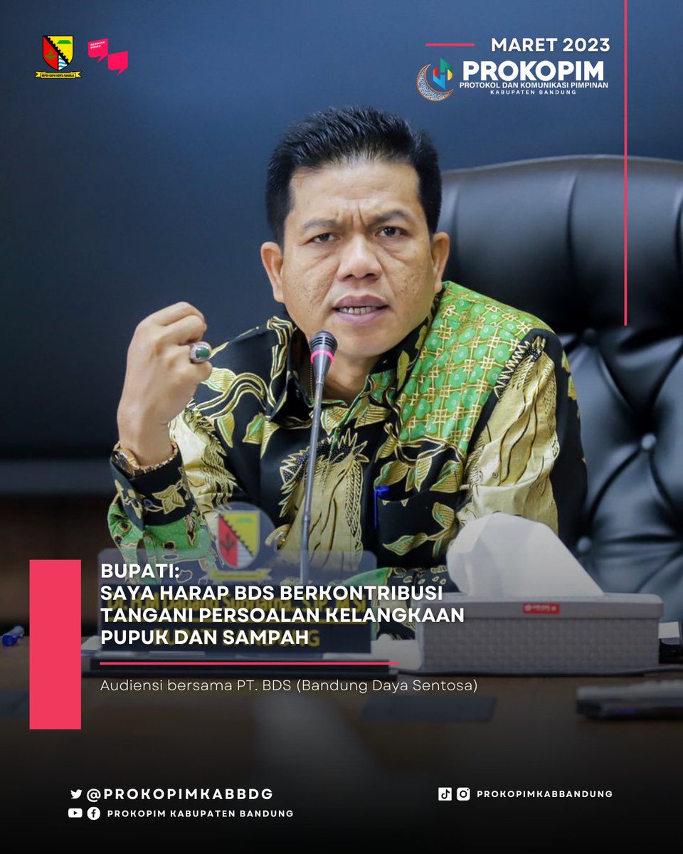 ProkopimKabBdg's tweet image. Wargi Bandung Bedas 

Sebagai informasi, audiensi tersebut bertujuan untuk mengoptimalkan program kerja PT. BDS, sebelum dikukuhkan. 

#audiensi #bandungbedas