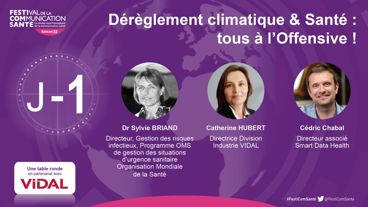SmartDataHealth's tweet photo. 🌍Quand on évoque les conséquences du dérèglement climatique sur la #santé, ce sont souvent les maladies infectieuses #épidémies #virus #covid qui ressortent.

👉 On en parlera entre autres lors la table ronde à laquelle nous participons vendredi au #festicomsante https://t.co/9tuHggeTWO
