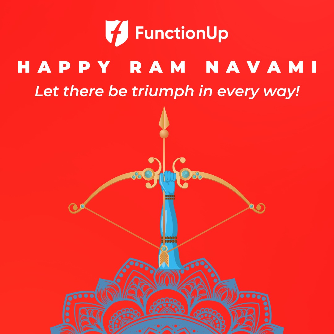function_up's tweet image. On this auspicious occasion of Ram Navami, we at FunctionUp extend our warmest wishes to you and your family. 
Happy Ram Navami! 🏹
Team FunctionUp
#FunctionUp #ramnavami2023 #jaishreeram #RamNavami #RamaNavami #ram #Maryadapurushottam