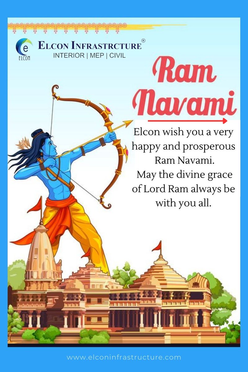 elconinteriors's tweet photo. Elcon wish you a very happy and prosperous Ram Navami. May the divine grace of Lord Ram always be with you all. #ramnavami2023 #elcon #elconinterior #elconinfrastructure #interiors #interiordesign #designbuild https://t.co/Cyy9Kq8Azu