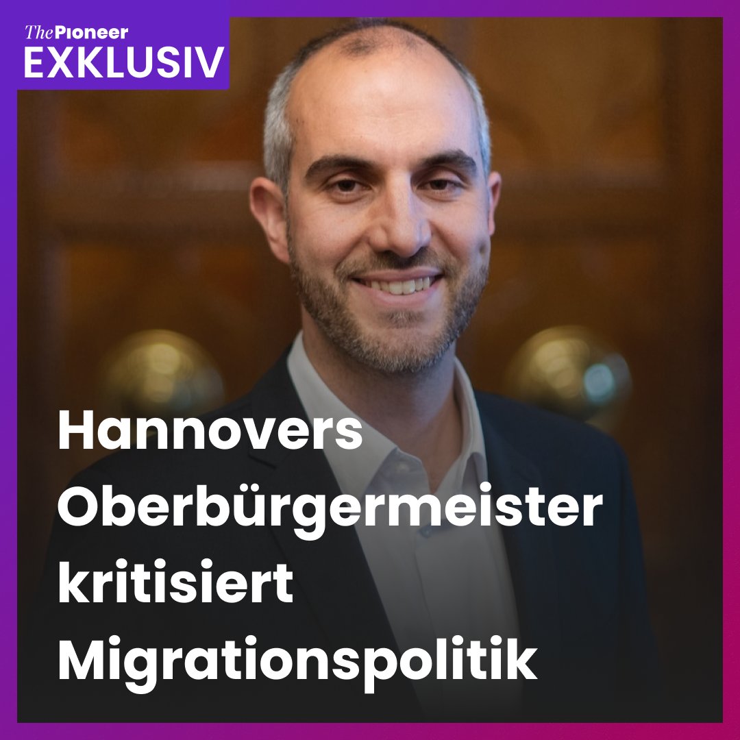 ThePioneerDe's tweet image. Hannovers Oberbürgermeister @BelitOnay (Grüne) kritisiert die aktuelle Debatte um eine verschärfte #Migrationspolitik und entgegnet damit Äußerungen anderer Kommunalpolitiker wie Tübingens Oberbürgermeister @ob_palmer und dem Landrat des Kreises thepioneer.de/originals/thep……