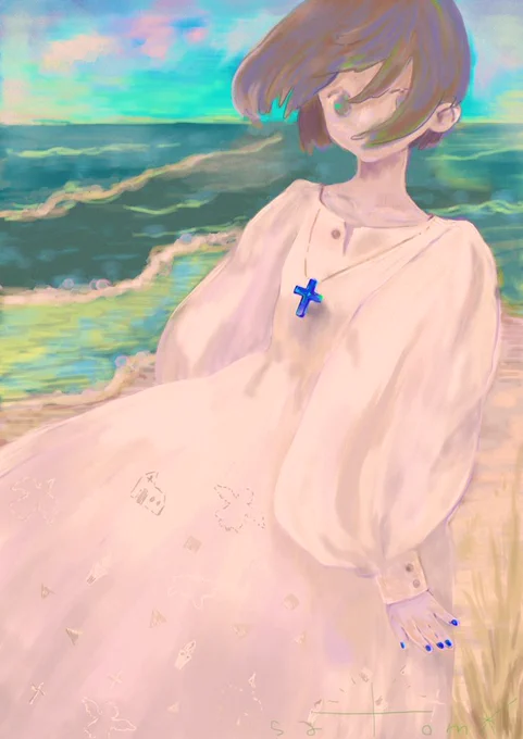 #見た人もなにか無言で海をあげる 