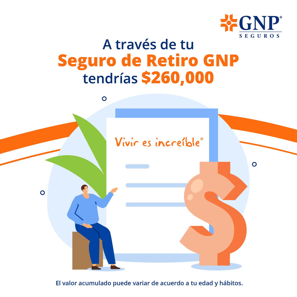 ¿Cómo quieres vivir en el futuro? 👉 Inicia tu ahorro para el retiro. Conoce nuestros seguros, acércate con tu #AgenteGNP y elige el que más se adapte a tus necesidades. 

GNP #Viviresincreíble