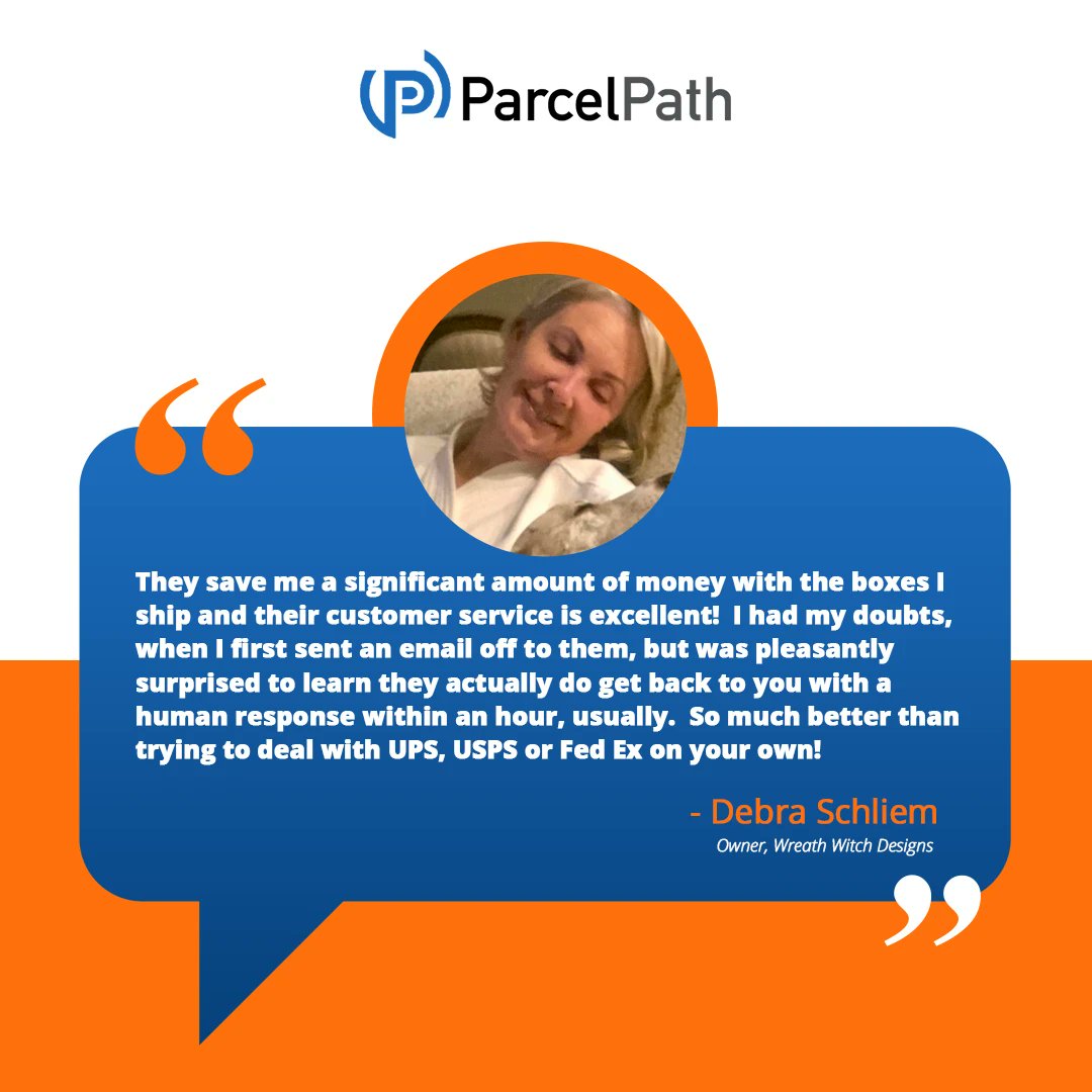 Thank you for trusting us, Debra! Experience seamless shipping with great rates absolutely for FREE when you register with ParcelPath. Click here to register: bit.ly/36uFyn4

#ParcelPath #GetYourShipTogether #OnlineShipping #ShippingManagement