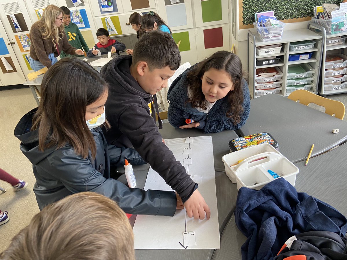 HolbrookMDUSD's tweet photo. 3rd graders conversing about fractions and how to put them in order on a number line #SomosHolbrook #WeAreHolbrook https://t.co/K9ZANmJTUa