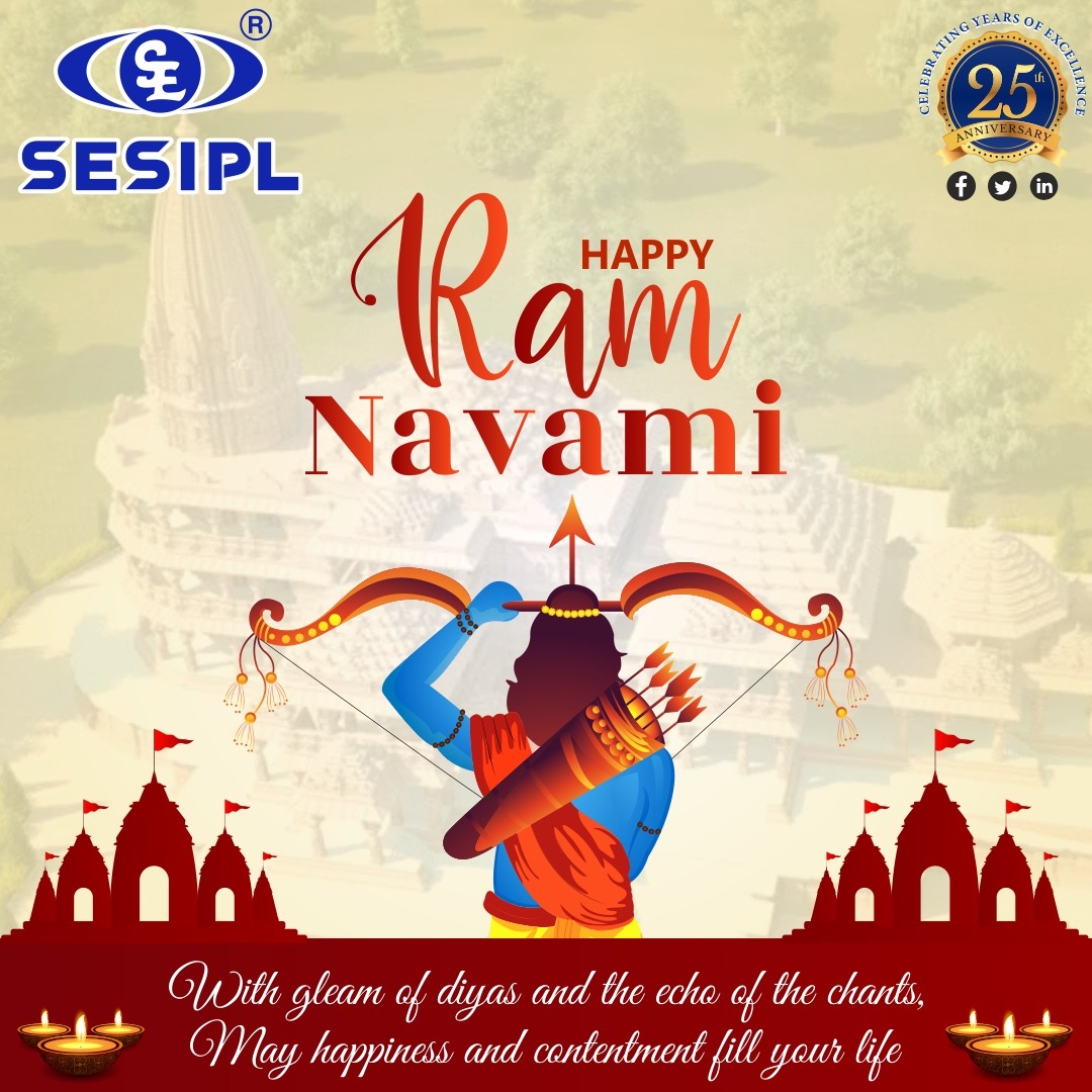 SESIPL's tweet photo. Greetings on the auspicious occasion of Shri #RamNavami.
Lord Shri Ram is a symbol of bravery, restraint, patience &amp; following dignity. May this day of Ram Navami be auspicious to all.

Jai Shri Ram.!!🙏

#SESIPL #RamNavami #jaishriram https://t.co/wFWkFMYSh6