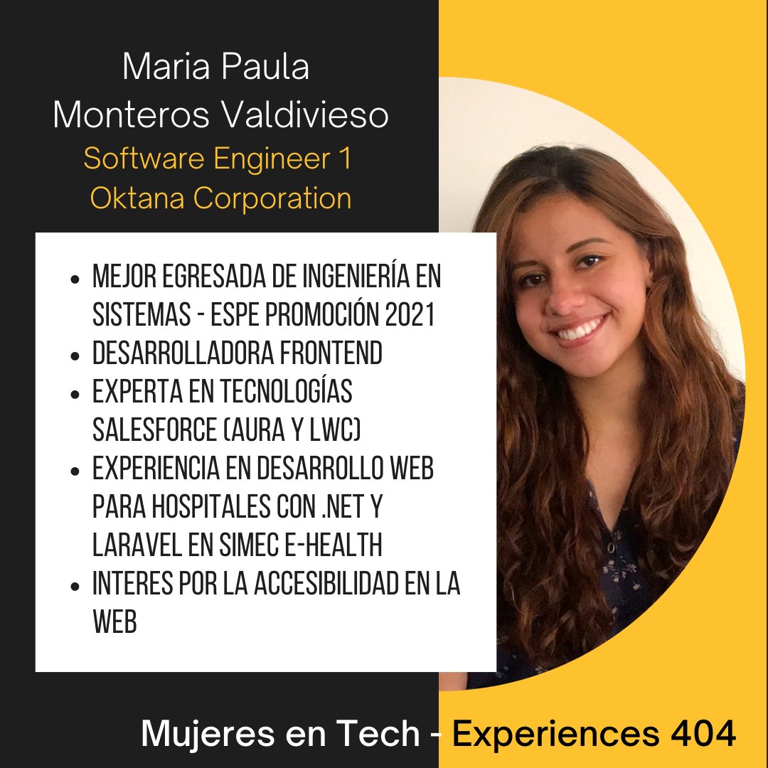 experiencies404's tweet photo. 👋Amigos 

💟 Les presentamos a 4 de nuestras invitadas del episodio de este mes, en este espacio comentaremos el rol de las Mujeres en Tecnología, discutir los retos que todavía nos faltan superar y el gran aporte de ellas en nuestra área.

Link: 
📍 https://t.co/ohYxygemaS https://t.co/TIq0r3lCEt