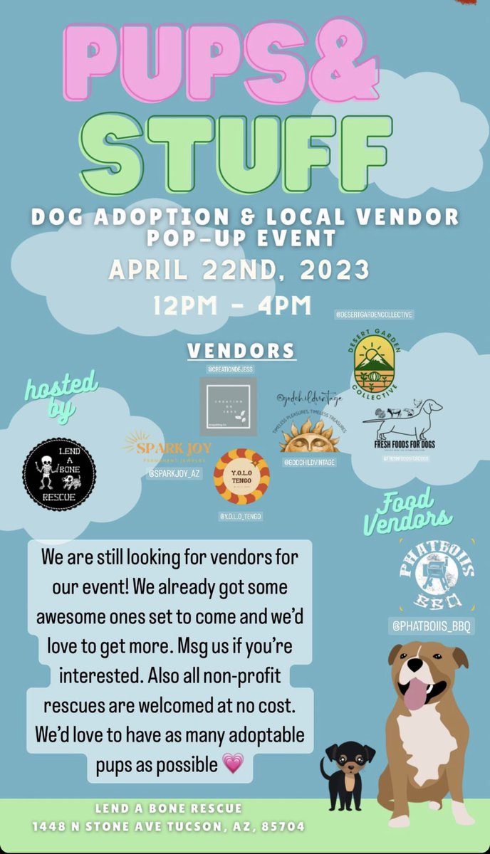 <a href="/whatsuptucson/">Whats Up Tucson</a> <a href="/lendabone/">Lend A Bone Rescue</a> #Tucson