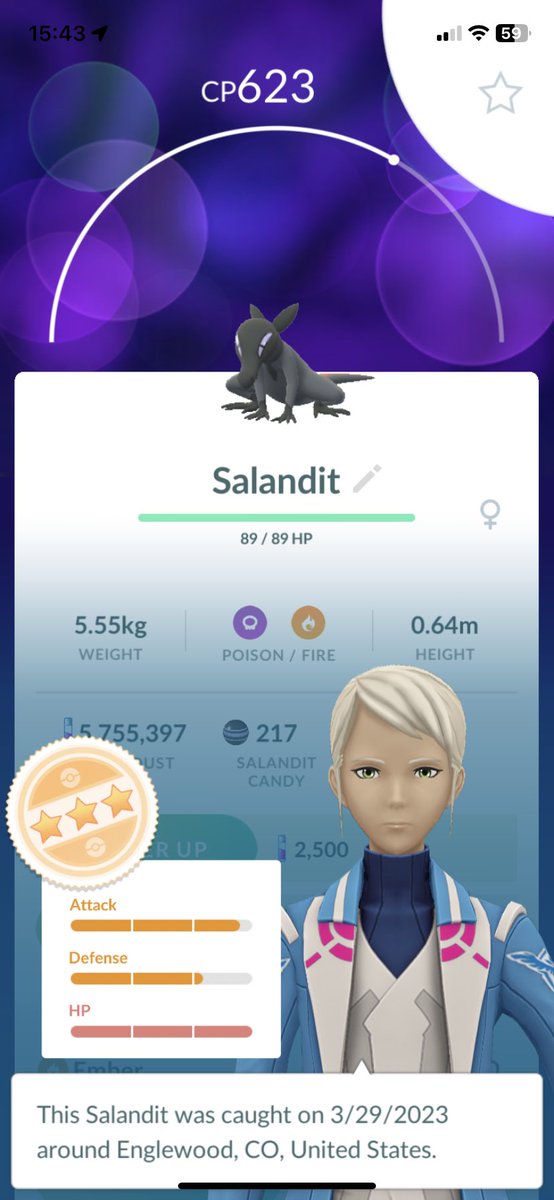 I won’t do anything with it, but it’s the first female. 👍🏻 #PokemonGO