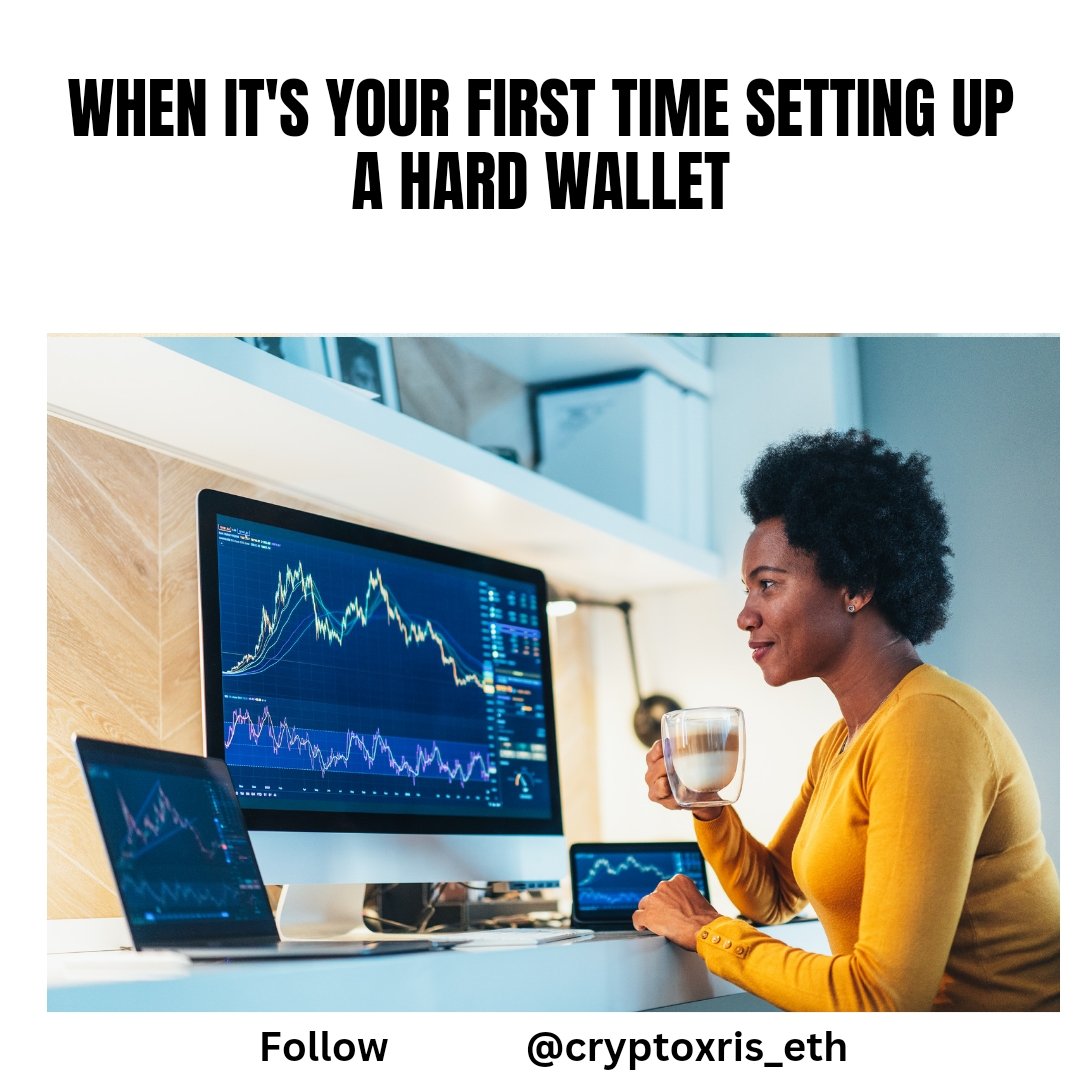 ♥️💰 When it's your first time setting up a hard wallet😏
- - - - -
Double Tap ♥️ &amp; share/tag a friend.

Comment Below 👇! 📈

👉Follow us
@CryptoXris_eth 🔥

🔗 Link in bio
.
.
.

#bitcoins #bitcoinnews #eos #chainlink #cryptocurrencymarket #blockchainrevolution #bitcoinmining
