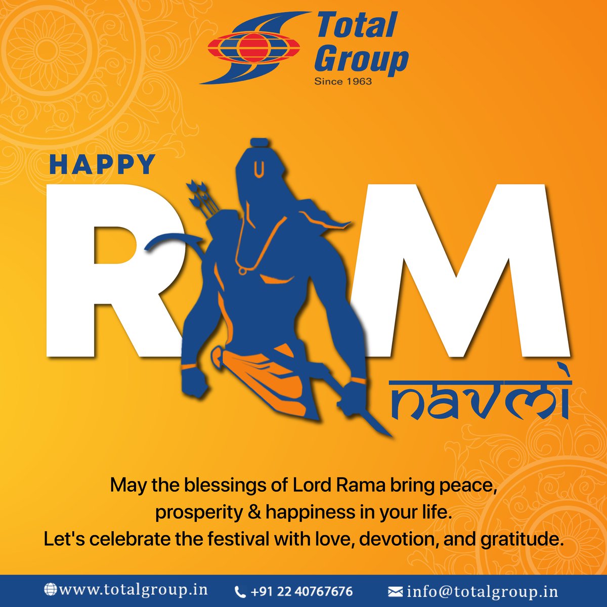 totalgrpsocial's tweet photo. May the blessings of #LordRama bring peace, prosperity, and happiness in your life. Let's celebrate the festival with love, devotion, and gratitude.
#happyramnavami 🙏🏻from #totalgroup
#ramnavami #ramram #lordram #siyaram #jaisiyaram #ramnavmi #ramnavami2023 #happiness https://t.co/kVllab8FFP