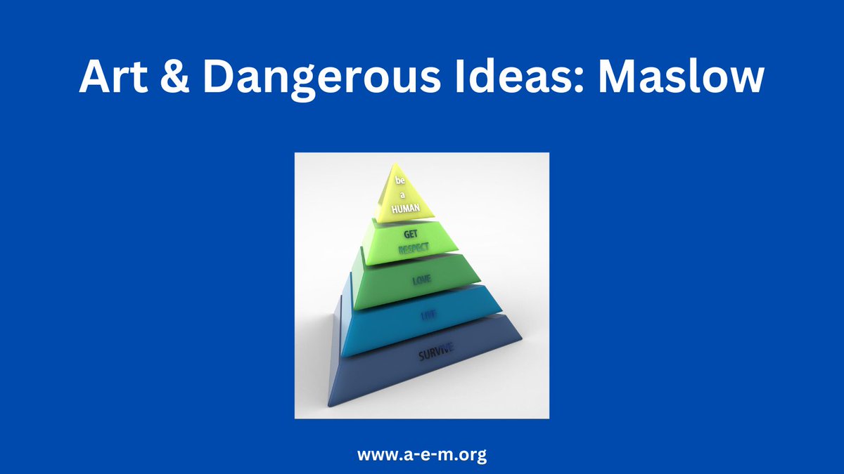 'Creatives find inspiration everywhere, but how do we discern the line b/ween our art & dangerous ideas? Maslow is one of the figures who's influenced the art world, academia & the Christian community.'
Read more: a-e-m.org/art-and-danger… #maslowshierarchyofneeds #artandfaith