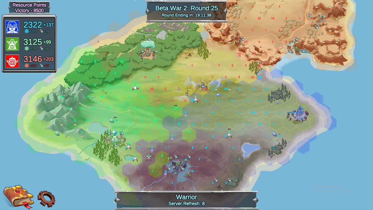 Versewarriors's tweet photo. Current state of our Beta War 2. 

Soon we will be starting Season 1. This has ETH rewards for the winning faction surviving Warriors

Mint here > https://t.co/Upkppy5xh1

Less than 300 left!

#p2e #ethgame #nft #mintingnow https://t.co/s0NNhlpfyY