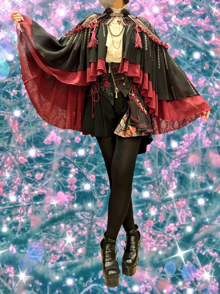 Ozz On オッズオン OZZON JAPAN 松本零士コラボマント 黒×赤