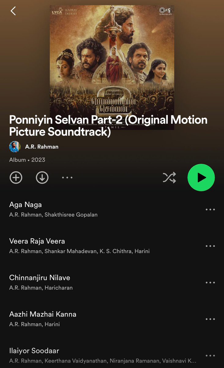 rahmandasan_arr's tweet photo. #PS1Album ல எதிர்பார்த்த இசை #PS2Album ல நடந்து இருக்கு.🤗

அப்போ PS1 இசை! 😌

அது நான் எதிர்பாராத இசை.😍

இது @arrahman க்கும் எனக்கும் இடையே நடக்கும் ரகசிய மன பரிமாற்ற விளையாட்டு.

இது முடிவல்ல தொடரும்..

#PonniyinSelvan2 
#PonniyinSelvan2Trailer 
#PathuThalaFDFS 
#ARRahman https://t.co/QNjhILDbba