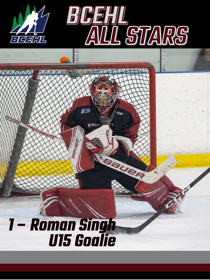 VWGiants_aaa's tweet photo. Congratulations to our BCEHL All Stars.  U18 Nishaan Parmar, U17 Jared Miskiw &amp; U15 Roman Singh.  Giants with an All Star in each league and at each position.  All three are former @SurreyMinor players. https://t.co/MJJMzDvdZD