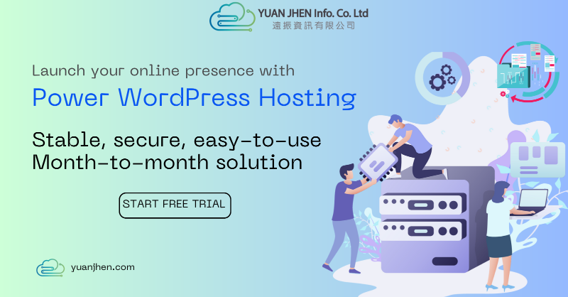 yuanjhen_info's tweet photo. Check out our Taiwan WordPress Hosting! 
Enjoy a reliable and secure server, great performance with a built-in LiteSpeed Web Server, built-in WAF &amp; 1-click WP Installation, 30-day money-back guarantee. 

Use a free subdomain and start a FREE TRIAL without a credit card today!