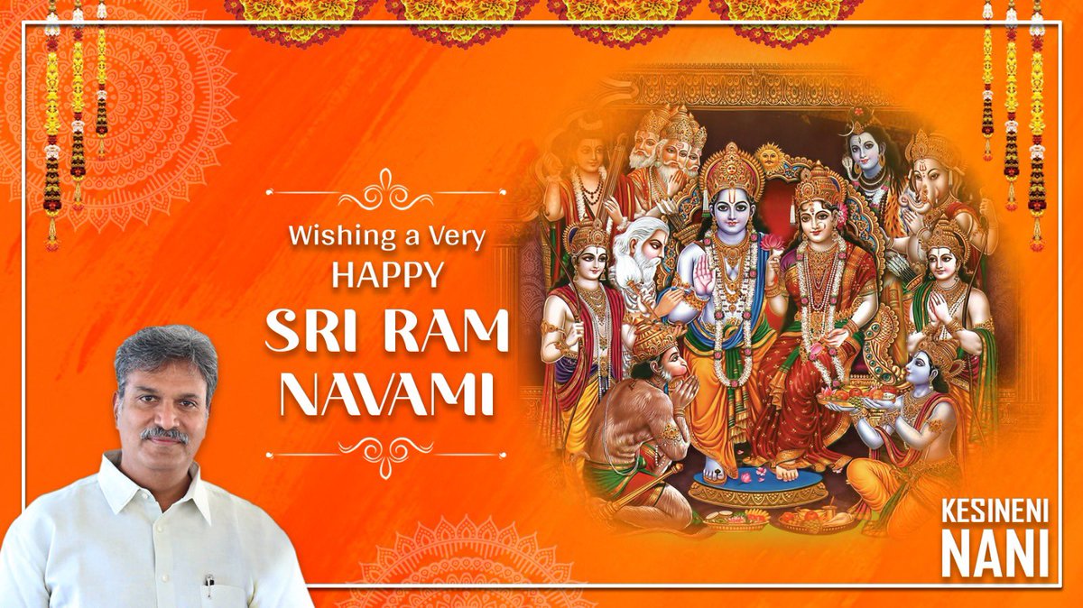 kesineni_nani's tweet photo. With the gleam of diyas and the echo of the chants, may happiness and contentment fill your life. Wishing you and Your family a Happy Ram Navami. https://t.co/Zodip3h18o