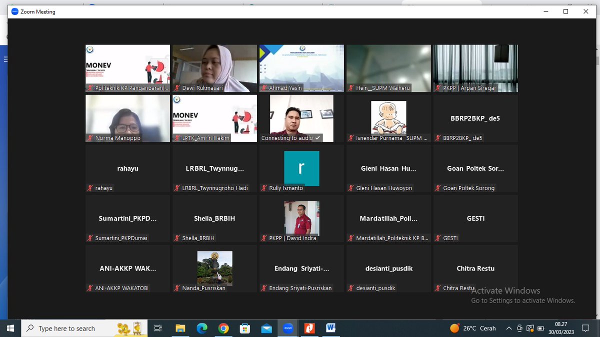 pkp_pangandaran's tweet image. Pagi tadi mengikuti  Kegiatan Persiapan Pengukuran Kinerja BRSDM Triwulan I Tahun 2023 secara daring yg diadakan langsung oleh Sekretariat BRSDM 

@kkpgoid 
@brsdm_kp 
@pusdikkp 

#politeknikkppangandaran
#pangandaran
#PKPP
#WBK2023