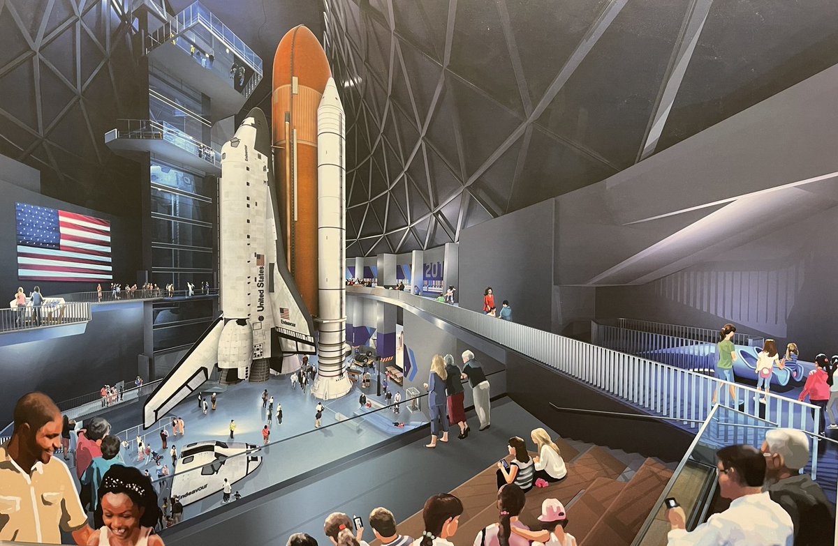 In September 2023 Space Shuttle Endeavour will be moved to a new building which is currently under construction and will be displayed vertically c/w External Tank &amp; SRB’s 😎
