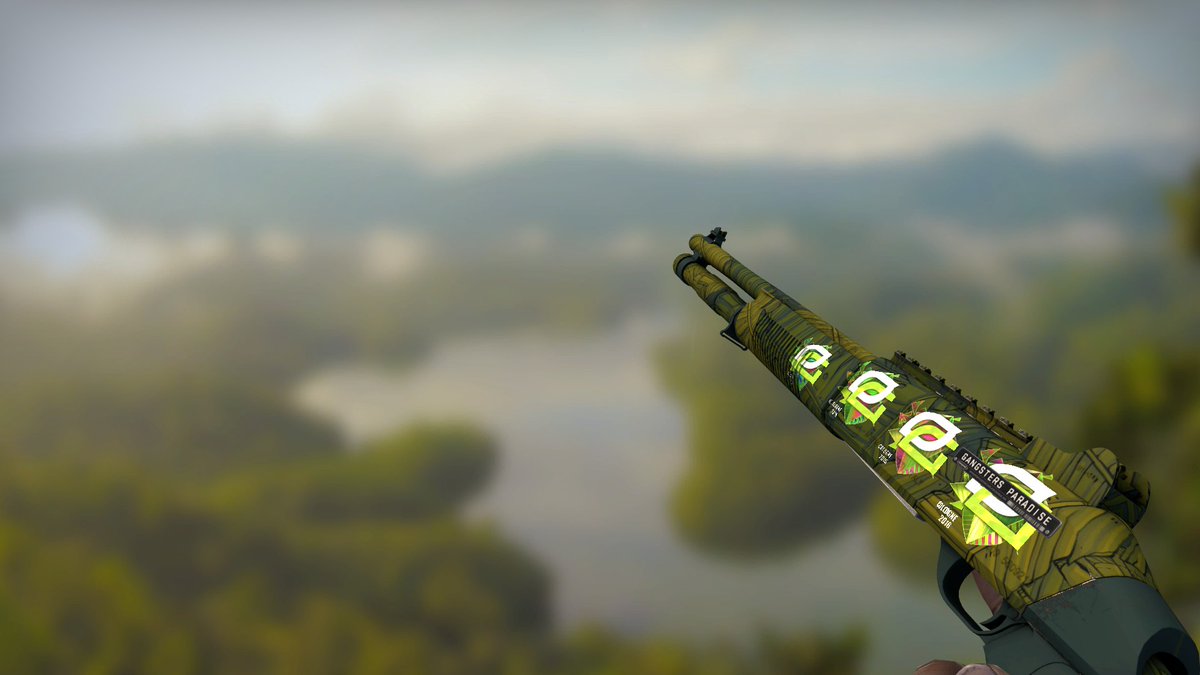 Next up, another shotgun craft I'm proud to say I created!

XM1014: FN Banana Leaf (.00099) w/ 4x OpTic Gaming Holos (Col16)

Called it 'Gangsters Paradise' (between the OG stickers & the tropical theme, I thought it was the PERFECT name) - it's a 1/1 craft 🤑

My screencaps 😁💚