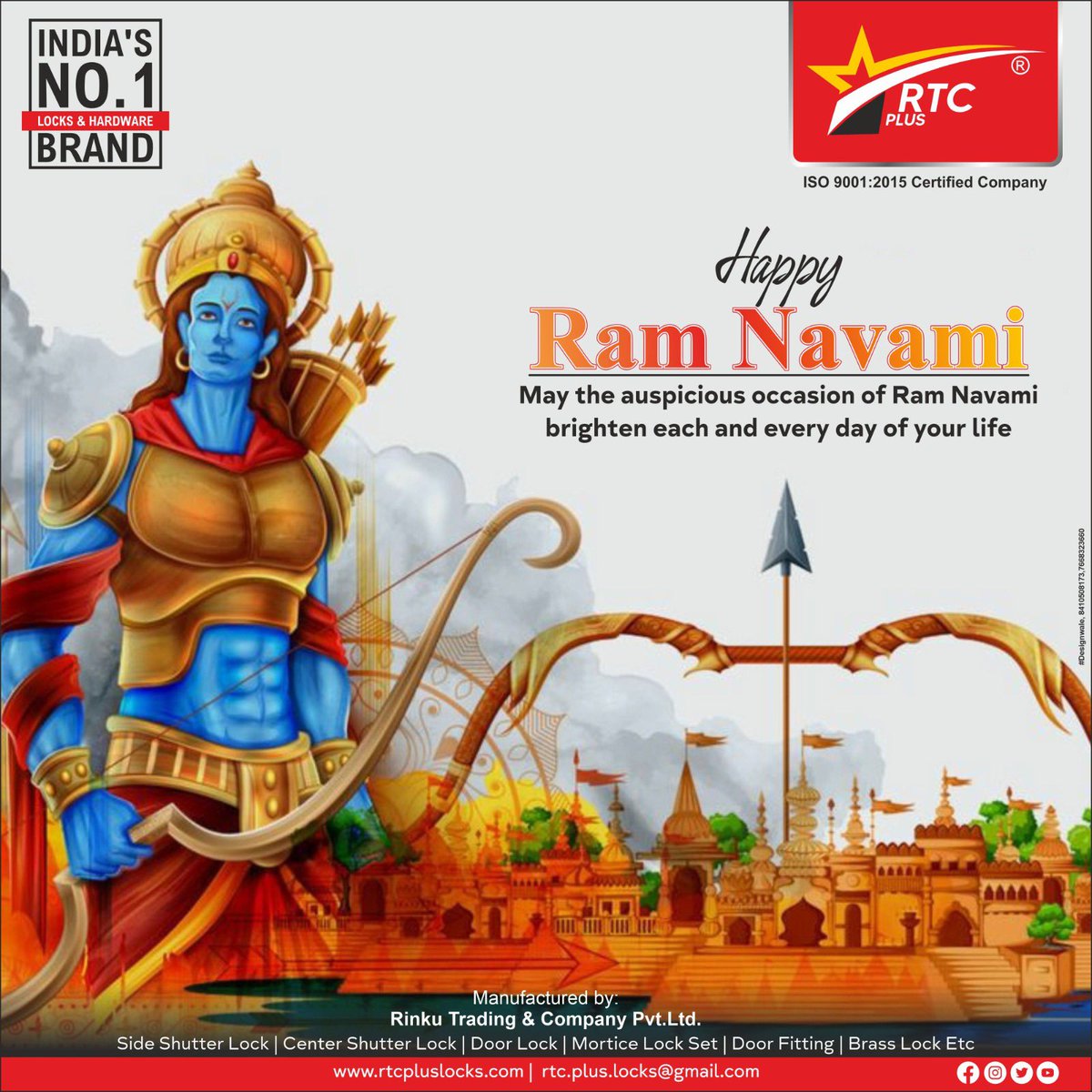 RTCPLUSLOCKS1's tweet photo. Happy Ram Navami #HappyRamaNavami https://t.co/UUcVeqnIaf