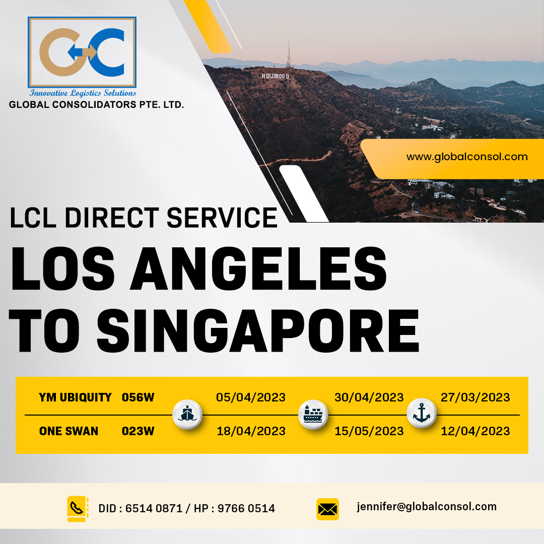 Looking for Direct LCL Consol from #losangeles  to #singapore  at affordable rates ?

#technology #logistics #freight #export #warehouse #supplychainmanagement #management #GC #Import #warehousemanagement #seafrieght #aircargo #freightforwarding #warehouse #shippingworldwide