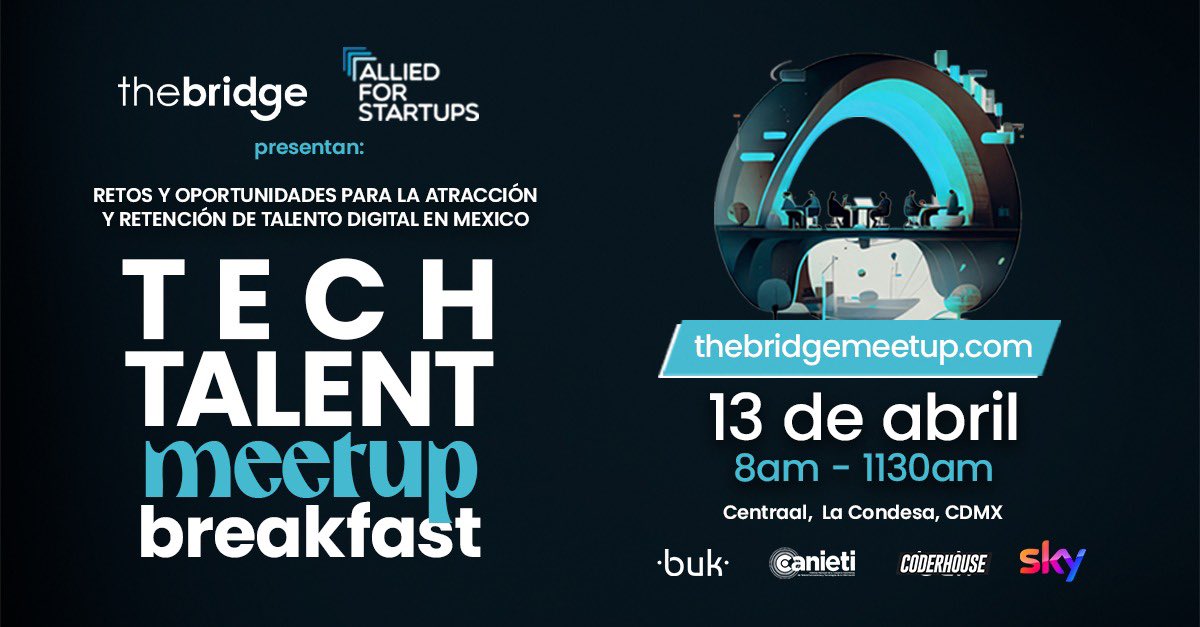 aleplaschinski's tweet photo. Este 13 de abril desde @Allied4Startups estaré hablando todo sobre tech talent en México.  Ven a la condesa y desayunemos juntos! 
Registro 👇🏻
https://t.co/ys8QdefTbc https://t.co/9IPcKhXc81