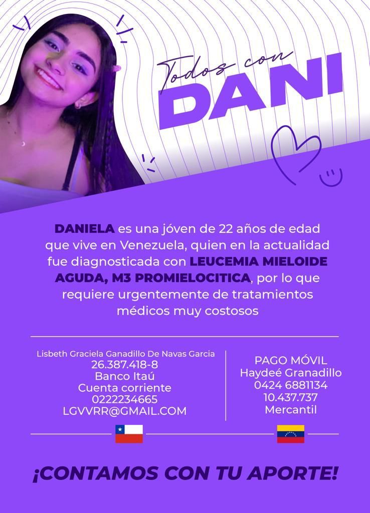 dalianata's tweet photo. Es la hija de mi amiga con la que estudié desde kinder a 5o año. Su hno. es el mejor amigo de mi hija... Si alguien pudiera colaborar... Estaré atenta. Ella está en Mcbo. Una flia. preciosa y ella es una niña realmente preciosa... ALGO... para que Dani tenga sus tratamientos. https://t.co/bh1pkU5Cid